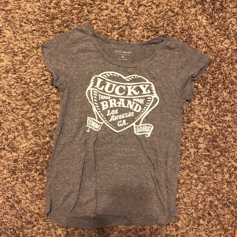 Heather gray Lucky Brand soft top medium